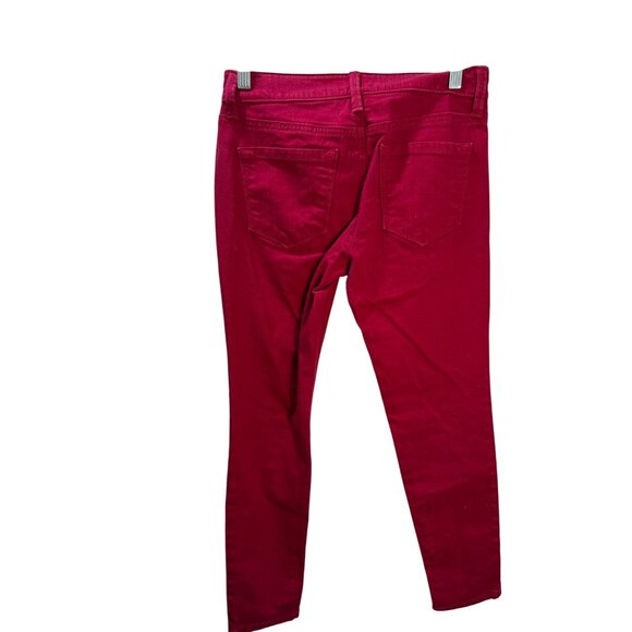 Ann Taylor Loft Womens Modern Skinny Pants‎ 2P Red Denim - Picture 2 of 10